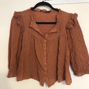 Burnt orange/mauve ZARA top